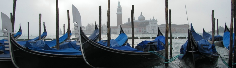 Gondolas early in the morning Italiy, Venice