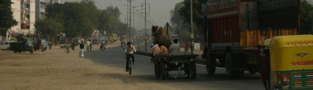 By camel, bike, foot, ricksha, car, truck ... this country is on the move. India, Ahmedabad