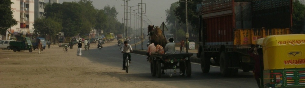 By camel, bike, foot, ricksha, car, truck ... this country is on the move.
India, Ahmedabad